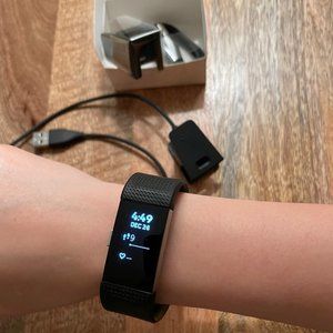 Fitbit Charge 2 Activity Tracker + Heart Rate, Black, Small with an extra charge